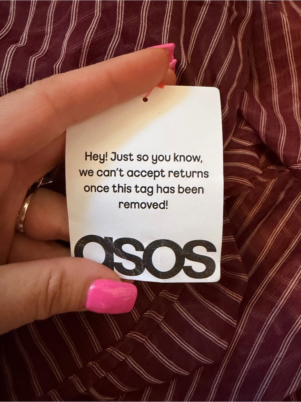 ASOS New One Shoulder Cape Ruched Maxi Dress Striped Burgundy Size 8 old money - Picture 6 of 6